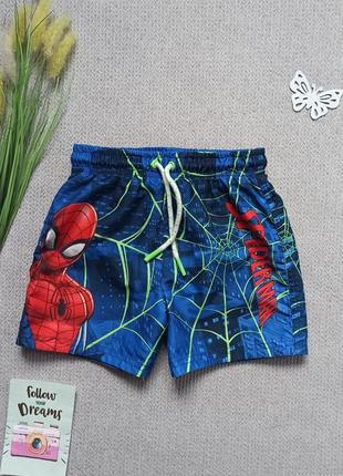 Детские плавательные шорты 3-4 года человек паук для плаванья купания для мальчика