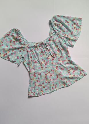 😍 идеальная блузка блуза женская с цветами 14/хл