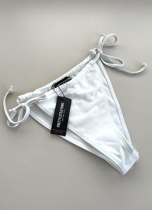 Белые мини-плавки бикини mix & match с завязками по бокам