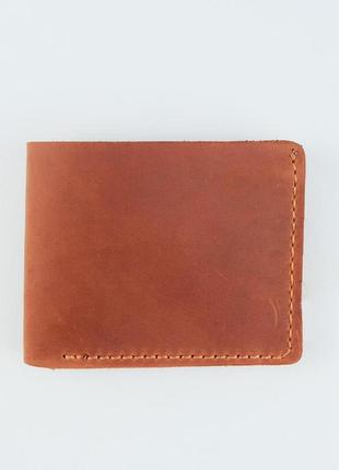 Чоловічий гаманець-біфолд із натуральної шкіри crazy horse sh021 (світло-коричневий)