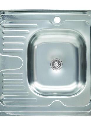 Мойка кухонная из нержавеющей стали platinum 6060 r (0,4/120 мм)