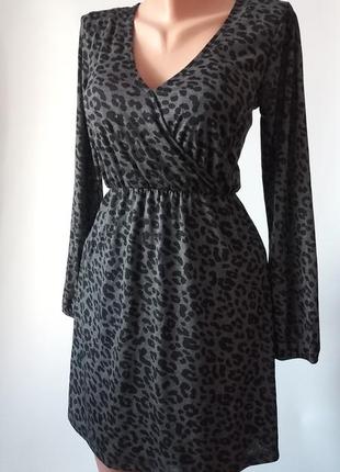 Сукня леопардовий принт 46 розмір нова плаття
