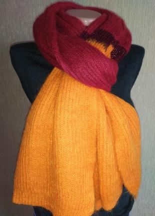 Iblues яскравий теплий мохеровий шарф max mara