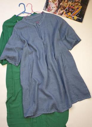 Удлиненная блуза, туника лен италия