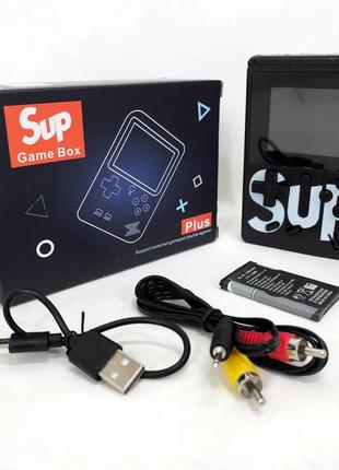 Игровая приставка консоль sup game box 500 игр, для телевизора, игровая приставка сап денди. цвет: черный