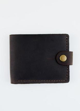 Класичний гаманець skill із натуральної шкіри crazy horse sh115 (темно-коричневий)