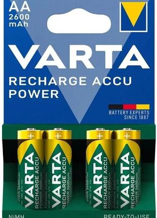 Аккумуляторы aa (hr6) varta 2600mah цена за блистер 4шт1 фото