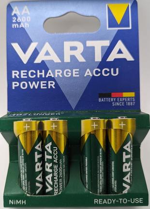 Аккумуляторы aa (hr6) varta 2600mah цена за блистер 4шт2 фото