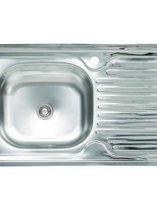 Мойка кухонная из нержавеющей стали platinum 8050 l (0,4/120 мм)