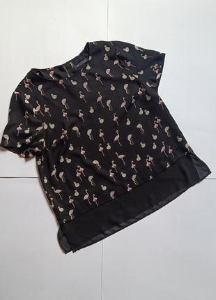 😍 модна чорна шифонова блузка блуза жіноча