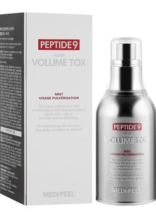 Зволожуючий міст для обличчя з ліфтинг-ефектом medi-peel peptide 9 aqua volume tox mist 50 мл