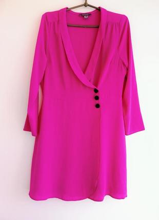 Платье женское розовое на пуговицах