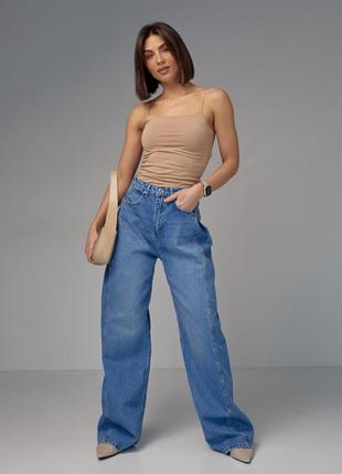 Женские широкие джинсы baggy