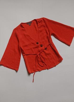 😍 супермодна помаранчева модна блузка жіноча блуза 6/хс