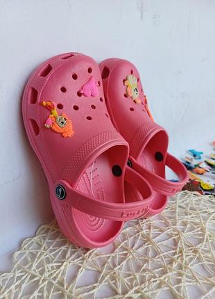 Нові мегалегкі зручні крокси/сабо/шлюпці в кольорі насиченому персик, розмір 30-35