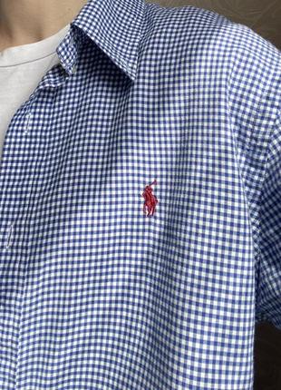 Оригинальная хлопковая рубашка от polo ralph lauren