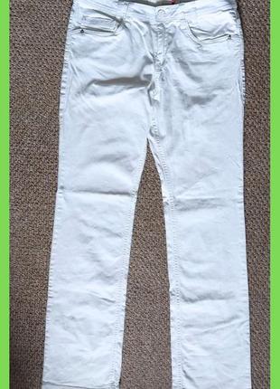 Качественные белые джинсы прямые хлопок и эластан р.l, xl w42 l34 s.oliver германия