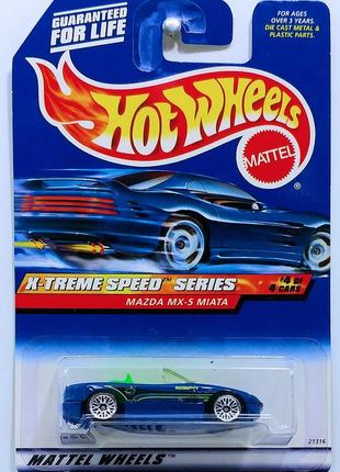 Машинка hot wheels - mazda mx-5 miata - 1999 x-treme speed (#968) - 21316