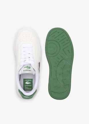 Шкіряні кросівки lacoste ace clip logo sneakers white/green3 фото
