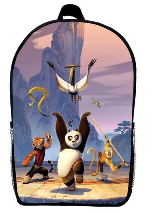 Рюкзак панда кунг-фу дитячий (gear bag kf mini 07) чорний, 29 х 21 х 9 см