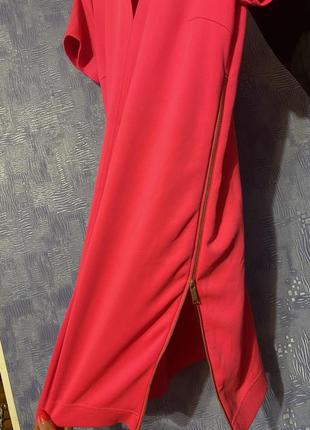 Плаття рожевого кольору з блисківкою збоку 48 розміру