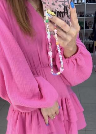 Сукня рожева муслін