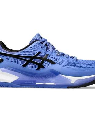 Мужские кроссовки для тенниса asics gel-resolution 9 all court черный синий 47 (1041a330-401 47)