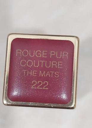 Помада для губ yves saint laurent ysl rouge pur couture the mats #223. без коробки. зроблено затест.