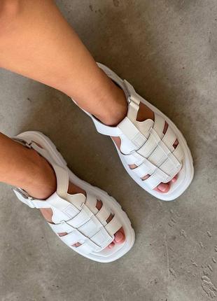 Дуже зручні босоніжки з натуральної шкіри замші замшеві сандалі8 фото