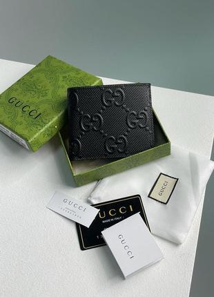 Кошелек в стиле gucci black signature coin wallet
