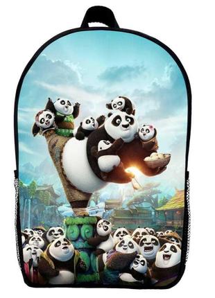 Рюкзак панда кунг-фу дитячий (gear bag kf mini 08) чорний, 29 х 21 х 9 см