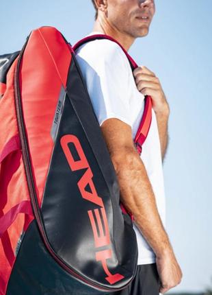 Теннисный чехол head tour team combi 6r bkrd черный/красный (283-482)