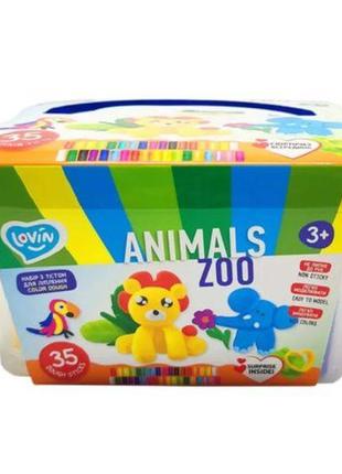 Набор теста для лепки "zoo animals box"