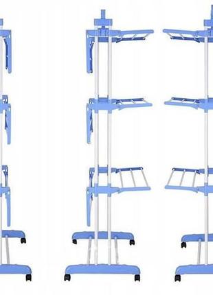 Сушарка для білизни garment rack with wheels № k12-120 блакитний