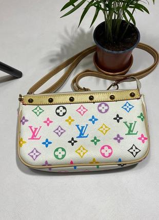 Женская мини сумочка louis vuitton x takashi murakami monogram