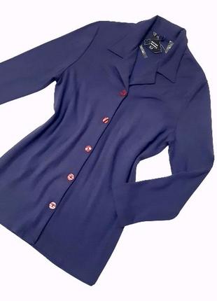 S-l трикотажный женский пиджак , классический синий жакет, румыния