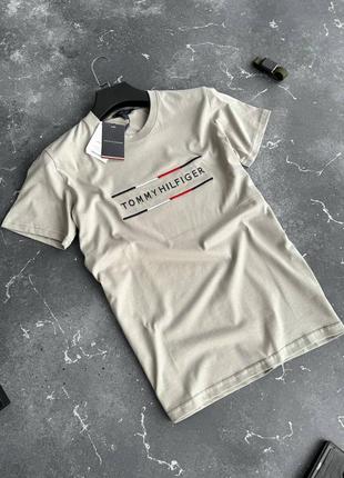 Чоловіча футболка томмі хілфігер сіра | футболки від tommy hilfiger