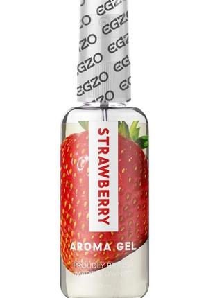 Лубрикант для орального сексу з полуницею egzo aroma gel — strawberry, 50 мл