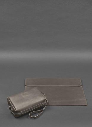 Кожаный набор мобильный универсальный темно-бежевый blanknote арт. bn-set-4-beige