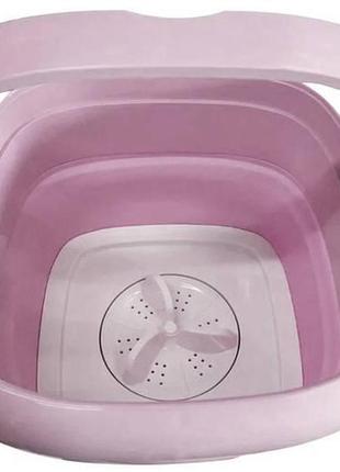 Складная стиральная машина maxtop silicon washing machine розовая