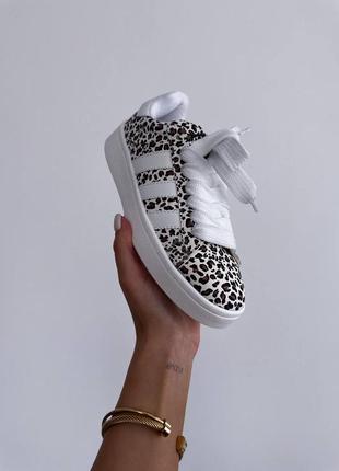 Не реально круті кеди adidas campus  “cream leopard”2