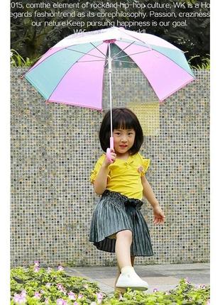 Зонтик wk mini umbrella wt-u06 розовий (6970349283850)