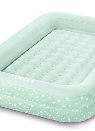 Intex 66810 (168 x 107 x 25см) надувная кровать детская с бортиками и матрасом