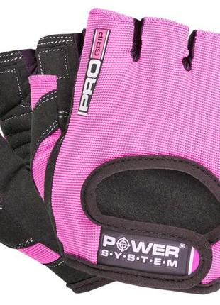 Рукавички для фітнесу power system ps-2250 pro grip жіночі pink s