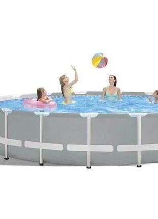 Каркасный бассейн intex круглой формы диаметр 610 см. высота 132 см. объем 32695 л || kilometr+