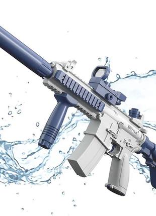 Водяной автомат water battle electric water gun m416 blue