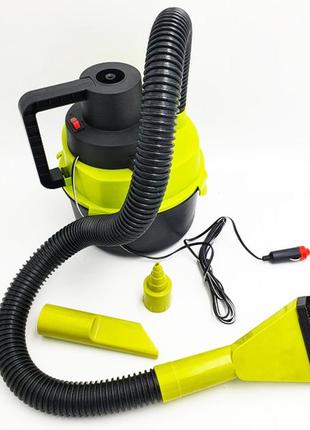 Автомобильный пылесос vacuum cleaner big 12v зеленый