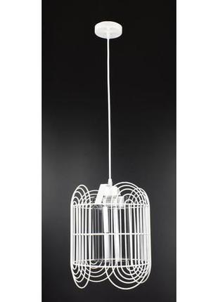 Люстра подвесная loft на 1 лампочку 26701 белый 40-130х25х25 см.
