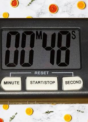 Цифровий кухонний таймер часу зі звуковим сигналом електронний 99 хвилин 59 секунд (без батарейки)