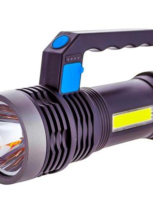 Ліхтарик ручний акумуляторний luno з бічною cob панеллю